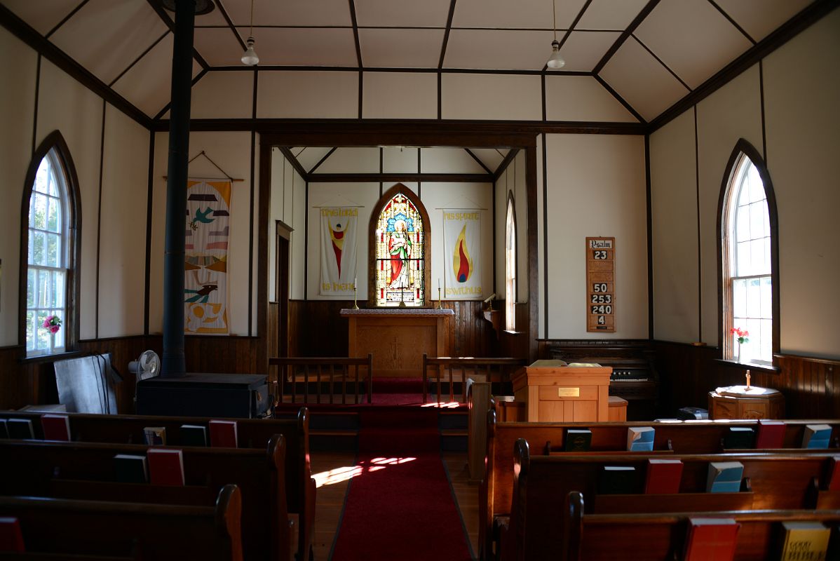 08D Pews And Altar Inside St Saviours Anglican Church In Carcross On The Tour From Whitehorse Yukon To Skagway